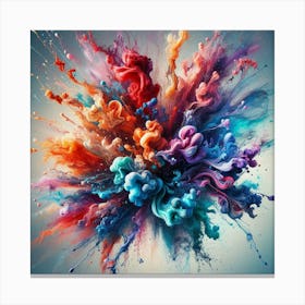 Abstract Color Explosion Canvas Print