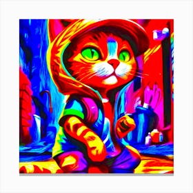 Hip Cat Canvas Print