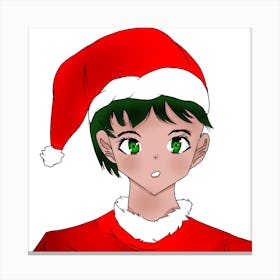Christmas anime girl Canvas Print