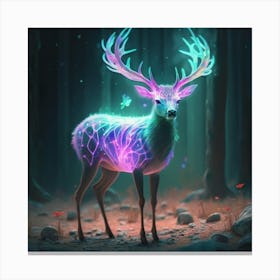 Deer In The Forest Canvas Print