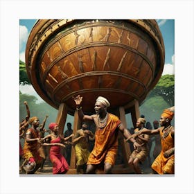 African Dancers Canvas Print