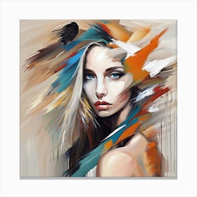 Woman Abstract Painting Canvas Print