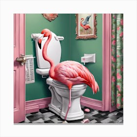 Pink Flamingo Canvas Print