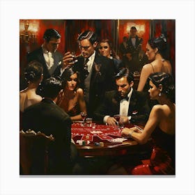 Velvet Seduction: The Casino's Tale Canvas Print