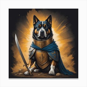 Night dog Canvas Print