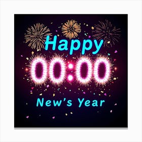 Happy New Year 22 Canvas Print