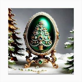 Christmas Egg Canvas Print