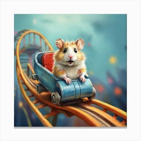 Hamster On Roller Coaster Canvas Print