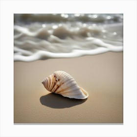 Seashell On The Beach Canvas Print