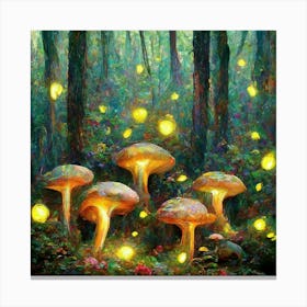 Enchanted Twilight Grove Luminescent Whispers Of The Faerie Wood Canvas Print