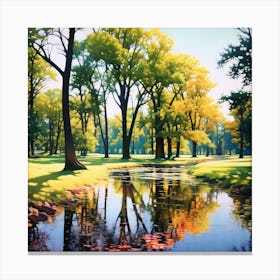 Reflection In The Stream Canvas Print