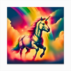 Unicorn Rainbow Canvas Print