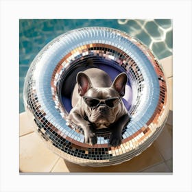 Disco Ball Dog 1 Canvas Print