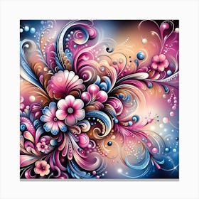 Abstract Floral Painting 4 Canvas Print