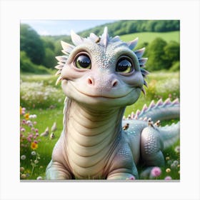 Dragon In The Meadow Canvas Print