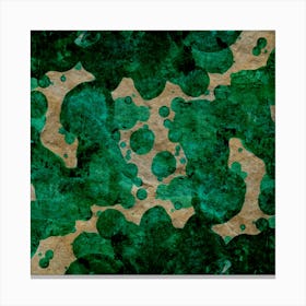 Abstraction Green Spots Canvas Print