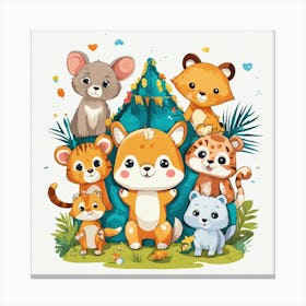 Playful Kids Animal Tshirt Design (6) 2024 05 02t202058 Canvas Print