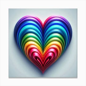 Rainbow Heart 2 Canvas Print