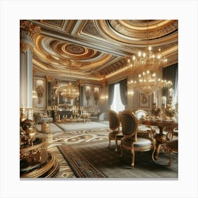 Ornate Dining Room Canvas Print