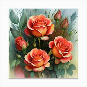 Three Roses 1 Canvas Print