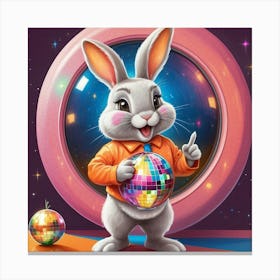 Disco Bunny 1 Canvas Print