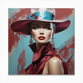 Lady In A Hat Canvas Print