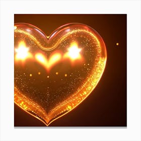 Golden Heart Canvas Print