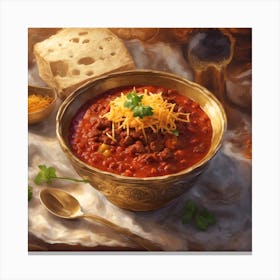 Chili In A Bowl Canvas Print