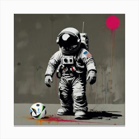 Astronaut - football Canvas Print