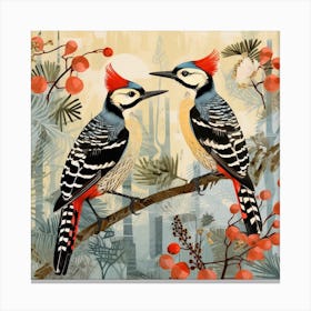 Bird In Nature Woodpecker 2 Canvas Print