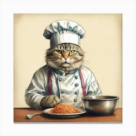 Chef Cat 11 Canvas Print