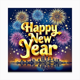 Happy New Year 34 Canvas Print