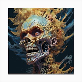 Skull Of A Woman Canvas Print