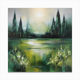 Default Original Landscape Plants Oil Painting 13 Canvas Print