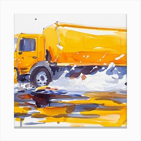 Yellow Truck Canvas Print