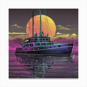 Sunset Sailboat 17 Canvas Print