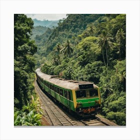 Train In The Jungle Canvas Print