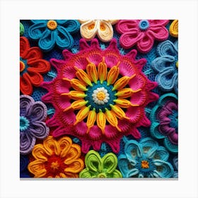 Crocheted Flowers 1 Canvas Print