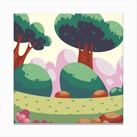 Cartoon Landscape Canvas Print