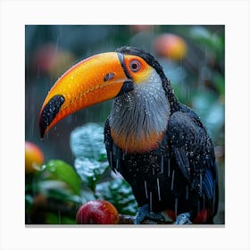 Toucan In The Rain Canvas Print