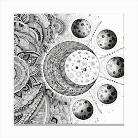 Moon Phases 4 Canvas Print