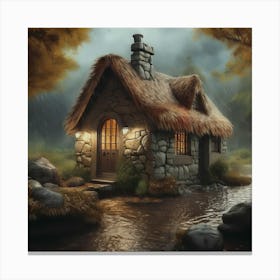 Cottage In The Woods 6 Canvas Print