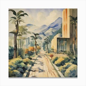 Path Through The Palm Trees Canvas Print