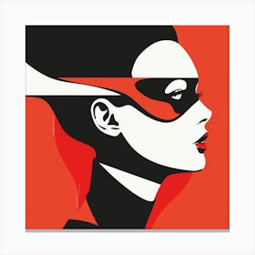 Woman With A Mask Canvas Print