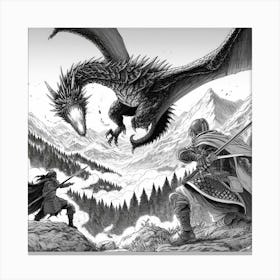 Dragon Attack by dee Canvas Print