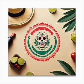 Mexican Skull 97 Canvas Print