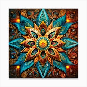 Psychedelic Flower 1 Canvas Print