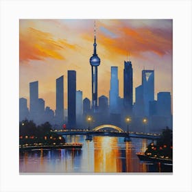 Shanghai Skyline 3 Canvas Print