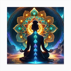 Chakra Meditation Canvas Print