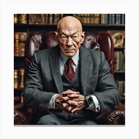 Man Sitting In A Chair Canvas Print